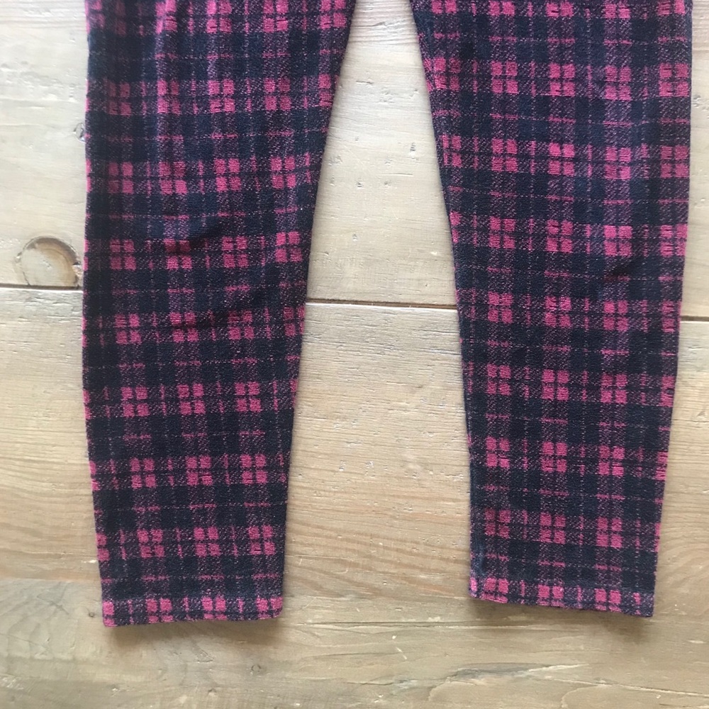 Boden Johnnie B Plaid Velvet Leggings size 7-8 - Picture 4 of 4